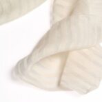 055 Foulard Coton bio et soie tissés à motif rayures