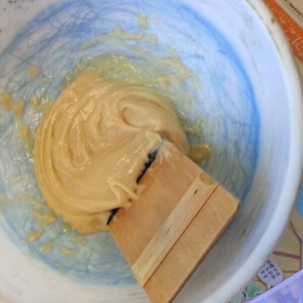 Spatule en bois avec caoutchouc 7 cm Spatule en bois avec caoutchouc 9 cm