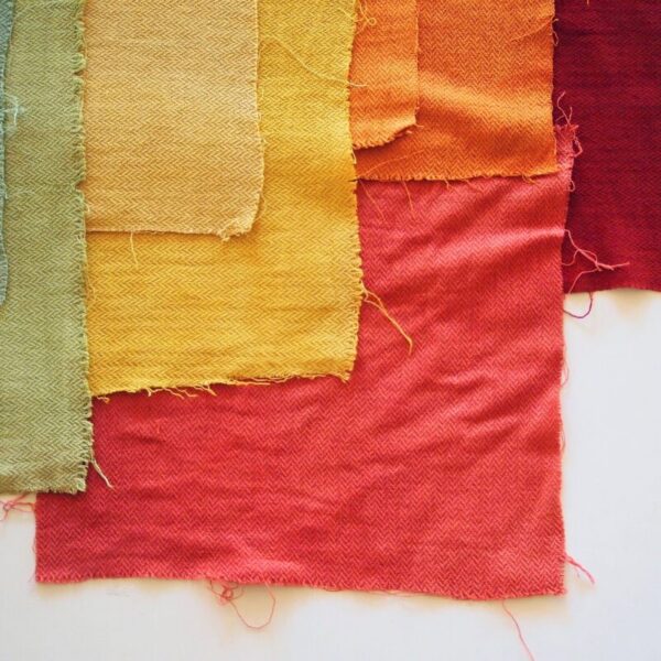 Coton / chanvre tissé en France - coupon 1.7 x 1m Tissu coton tissé chevron en France - Au mètre