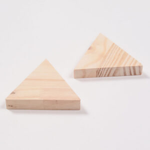 2 triangles en bois pour Itajime Shibori