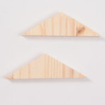 2 triangles plat en bois pour Itajime Shibori