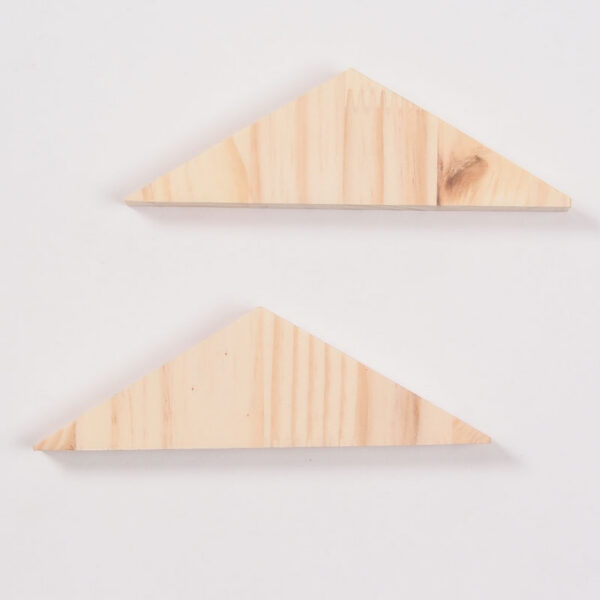 2 triangles plat en bois pour Itajime Shibori 2 triangles plat en bois pour Itajime Shibori