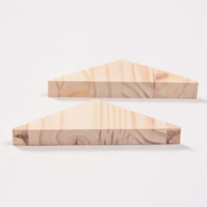 2 triangles plat en bois pour Itajime Shibori