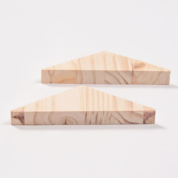 2 triangles plat en bois pour Itajime Shibori