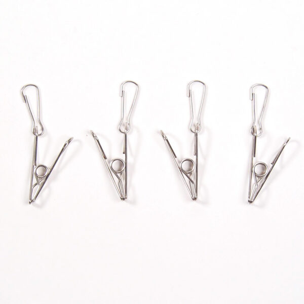 Pince à linge avec clip en inox ４pcs