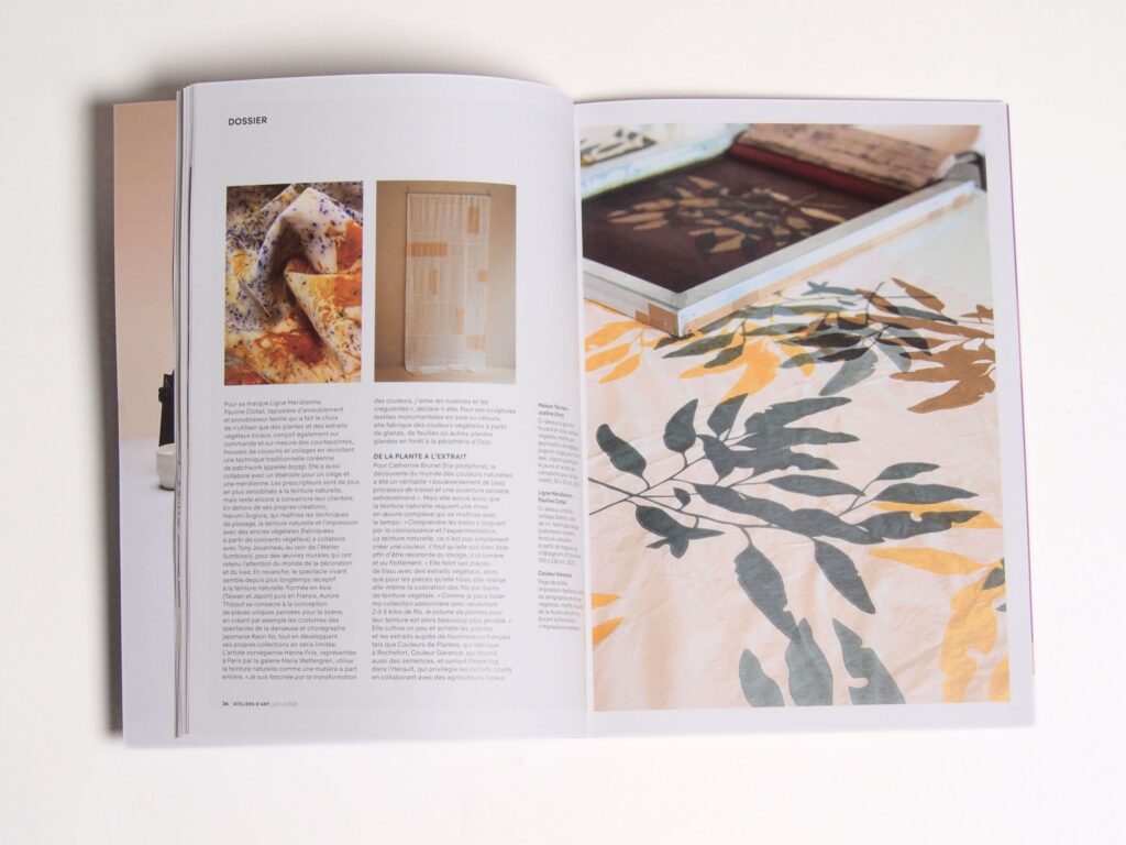 Des articles dans le magazine “Ateliers d’Art de France”