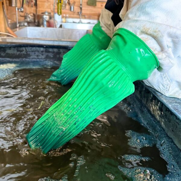 Gants longs en caoutchouc naturel gants verts