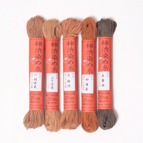 fil à broder en kakishibu