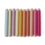 Assortiment de 10 fils de coton en couleurs naturelles